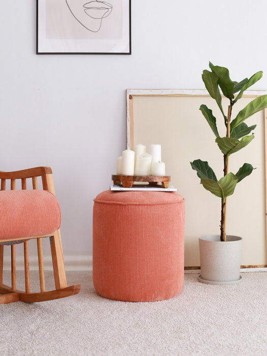 Atelier Del Sofa Puff Teddy Coral Atelier Del Sofa Puff Teddy Coral
